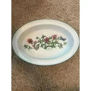 Vintage 1990 Royal Worcester | Herbs WILD THYME 11.5" Oval Baking Serving Dish
